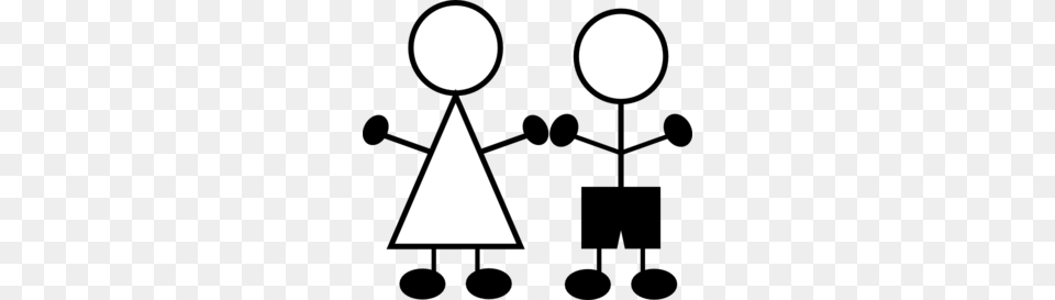 Stick Figures Girl N Boy Clip Art, Lighting, Triangle, Astronomy, Moon Free Png