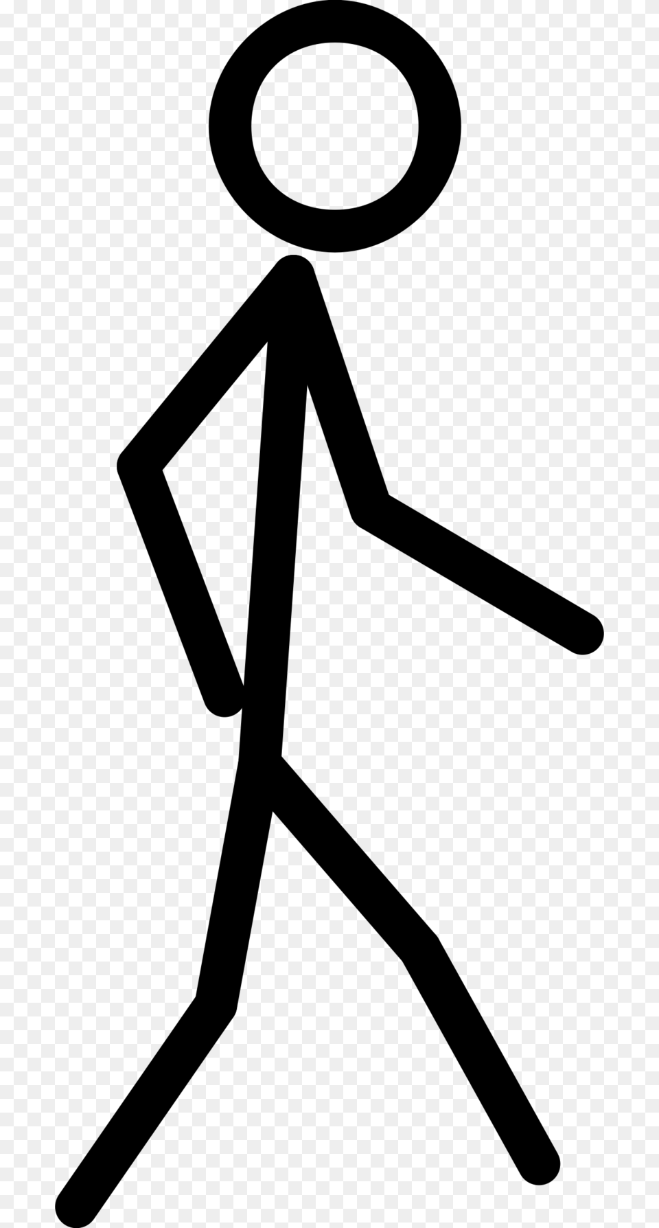 Stick Figures Walking Stick Figure Clipart, Gray Free Png