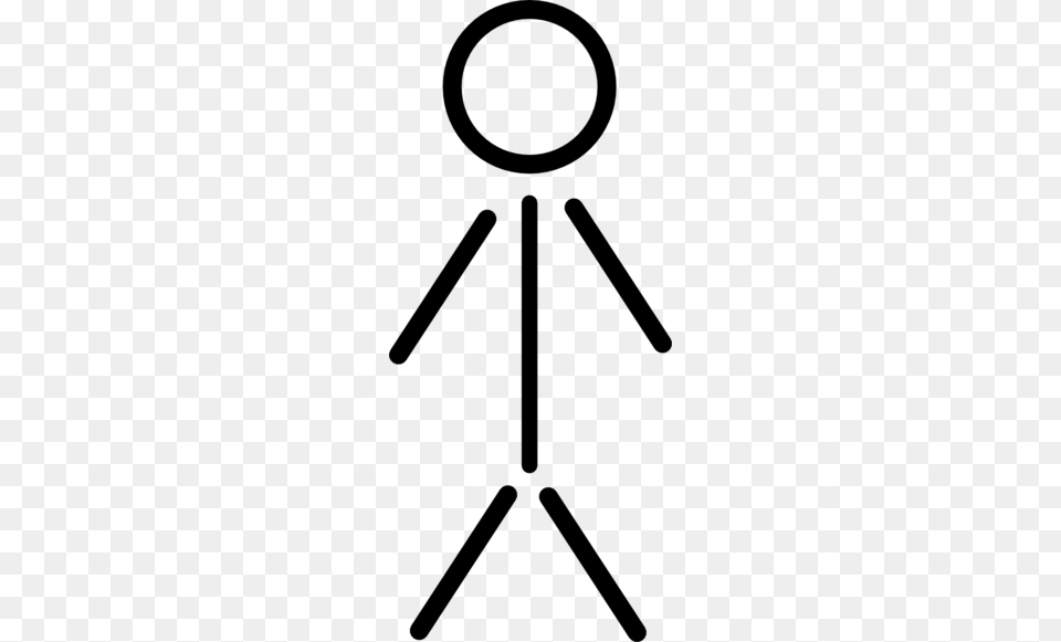 Stick Girl Cliparts, Gray Png Image