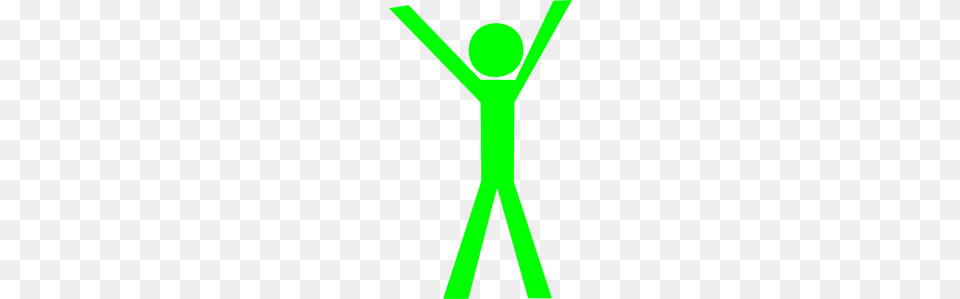 Stick Guy With Hands Up Clip Arts For Web, Green, Lighting, Person, Light Free Png