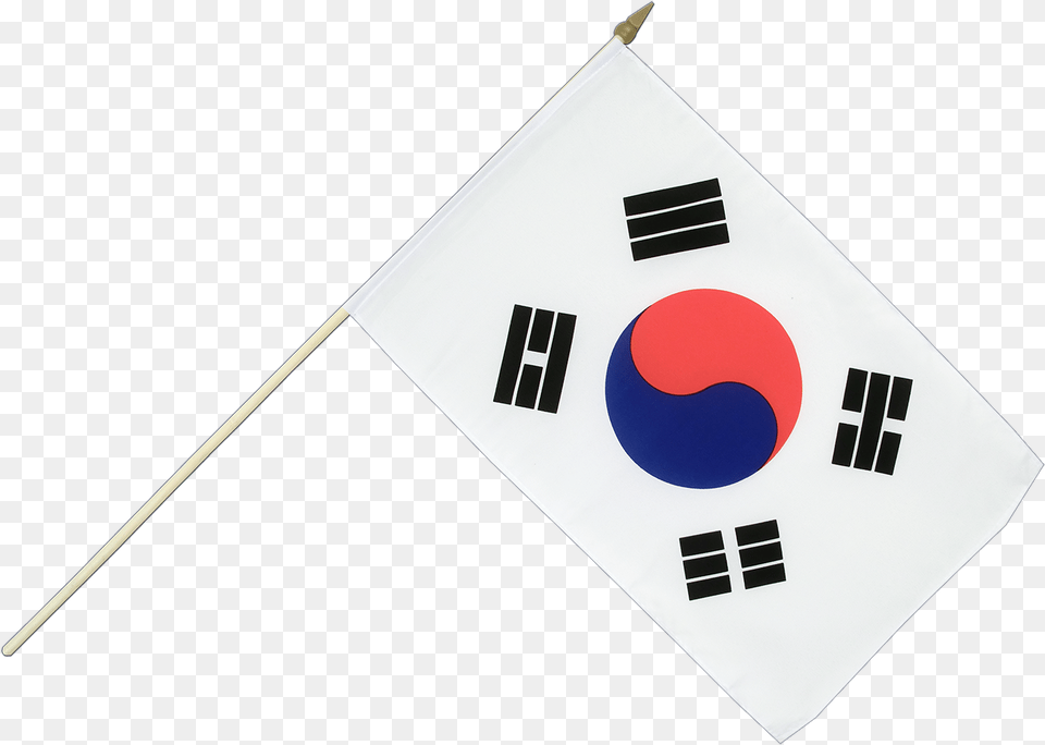 Stick Included For Flag Waving South Korean Flag, Korea Flag Free Png