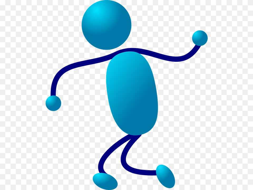 Stick Man Blue Man Step Run Figure Cartoon Blue Stick Figure Free Png Download