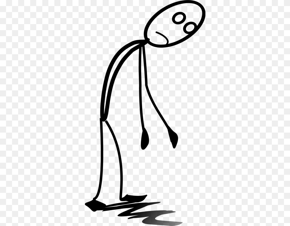 Stick Man Cry Clipart Clip Art Images, Gray Png Image