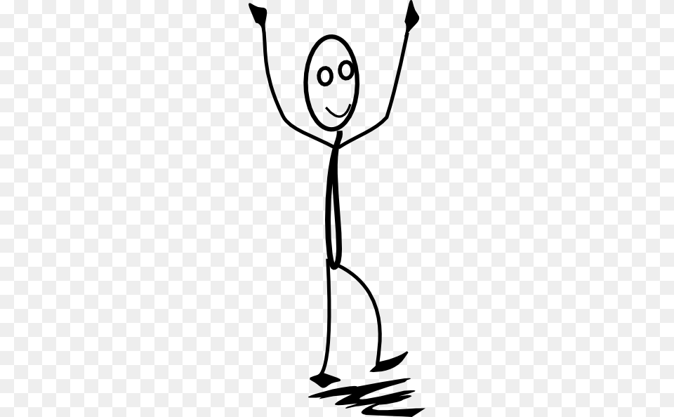 Stick Man Happy Large Size, Cutlery, Spoon, Stencil, Art Free Png Download