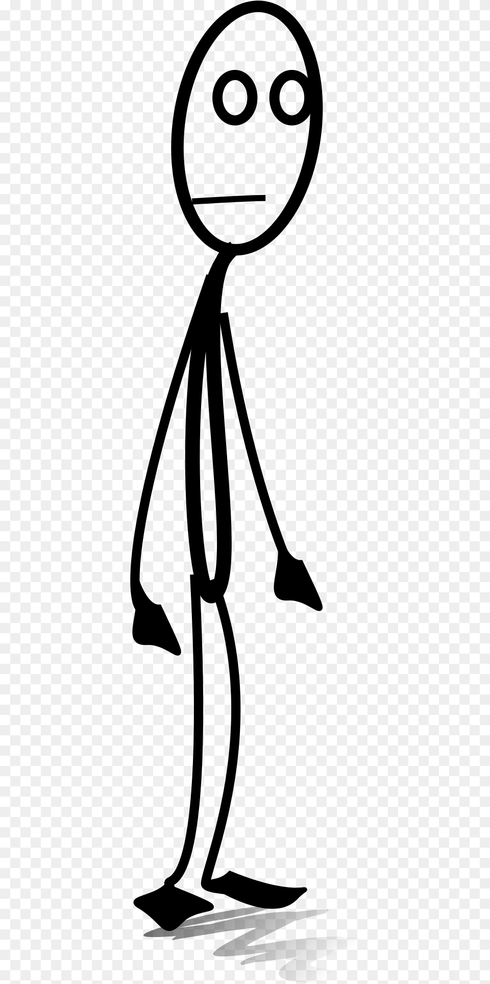 Stick Man People Standing Picture Stick Figure, Gray Free Transparent Png