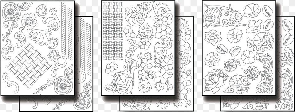 Stick N Burn Classic Leather Tooling And Basket Weave Sketch, Page, Text, Art, Drawing Free Png