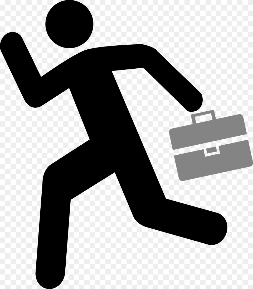 Stick Person Running Briefcase Picture Stickman With Briefcase, Bag, First Aid Free Transparent Png