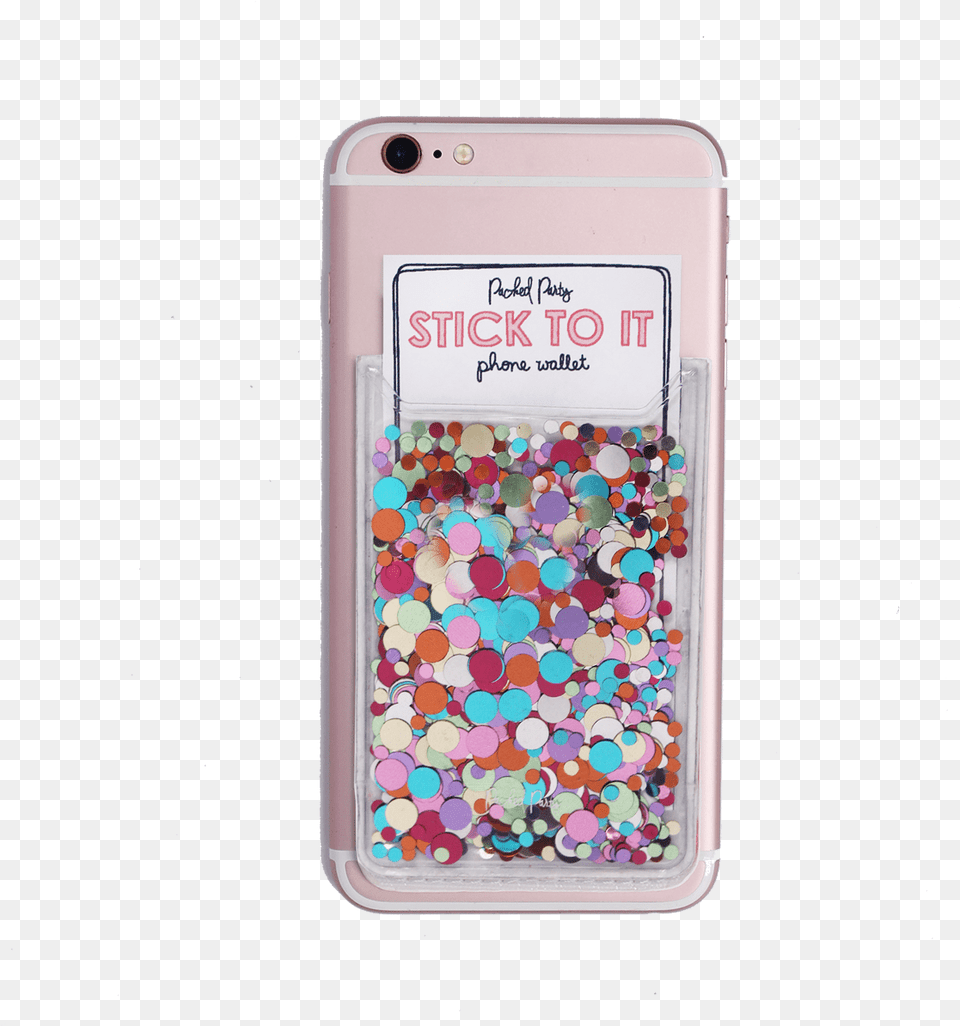Stick To It Multi Confetti Phone Wallet Card Holder Stick On Case For Phone, Electronics, Mobile Phone Free Transparent Png