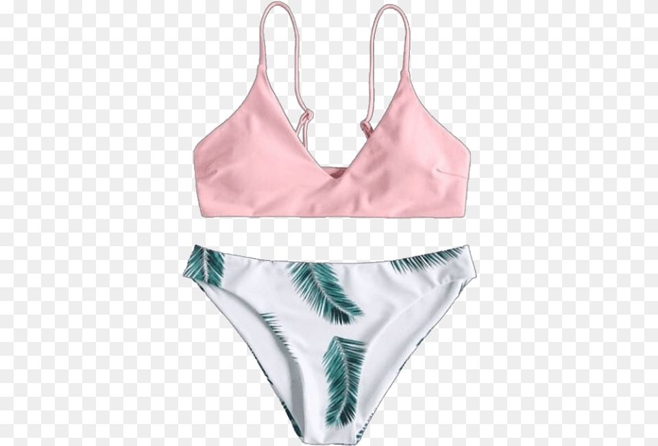Sticker Aesthetic Bikini Palmtree Pale Pink Swimsuit Aesthetic, Clothing, Swimwear, Accessories, Bag Png Image