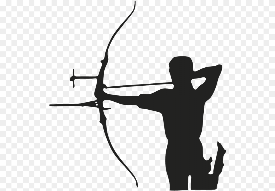 Sticker Archery Bow And Arrow Tir A L Arc, Sport, Weapon, Archer, Person Free Png Download