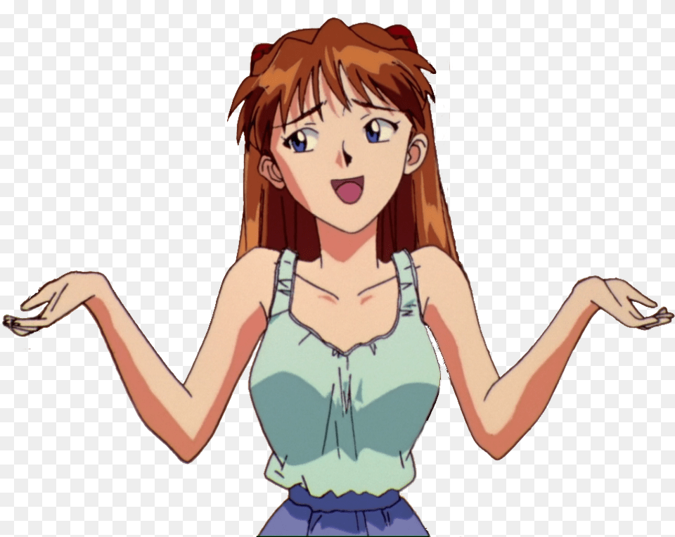 Sticker Asuka Langley Soryu Evangelion Neon Genesis Alone On A Friday Night Anime, Person, Book, Comics, Publication Free Transparent Png