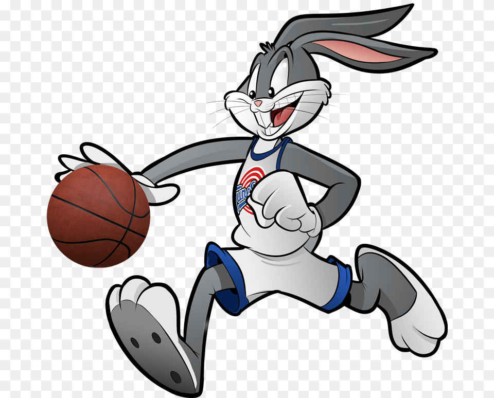Sticker Bugsbunny Baloncesto Looneytunes Basketball Bugs Bunny Space Jam, Ball, Basketball (ball), Sport, Cartoon Free Transparent Png