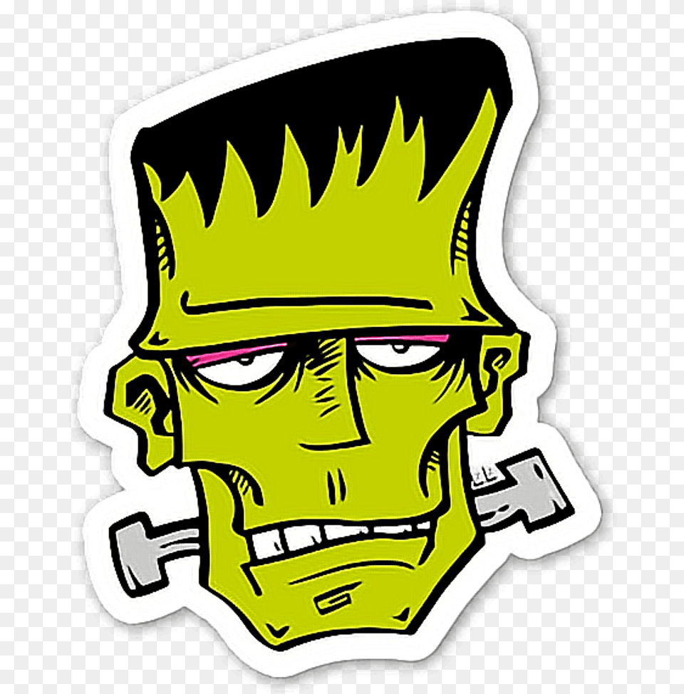 Sticker By Ethanpalma Frankenstein Head Clipart, Baby, Person, Face, Logo Free Transparent Png