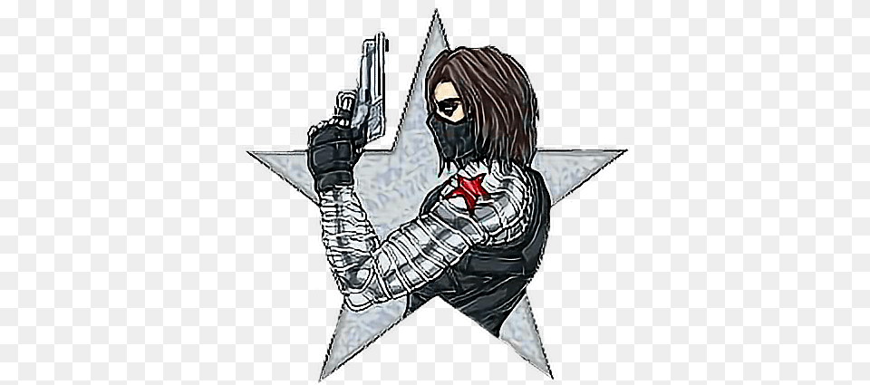 Sticker By U2022iu0027 U2022 Winter Soldier Animated, Adult, Publication, Person, Woman Free Transparent Png