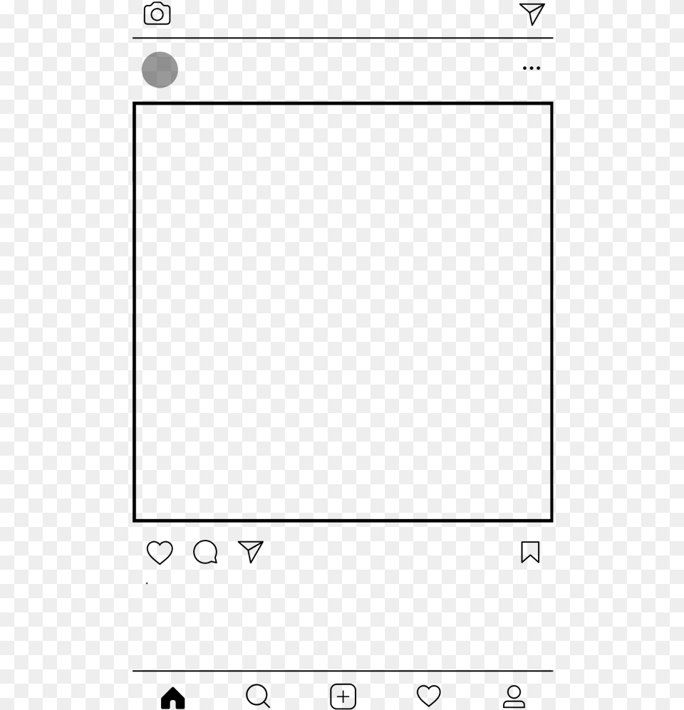 Sticker By Vminpd Instagram Frame Picsart, Gray Free Transparent Png