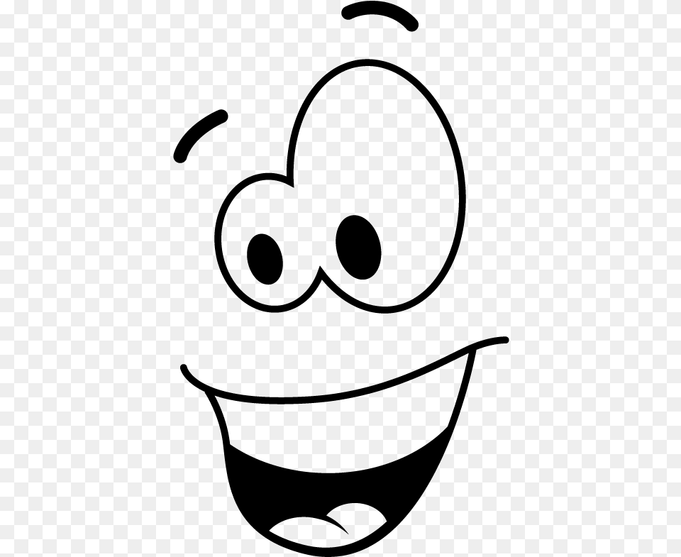 Sticker Cartoon Yeux Modele 5 Sourires Dessins, Gray Free Png