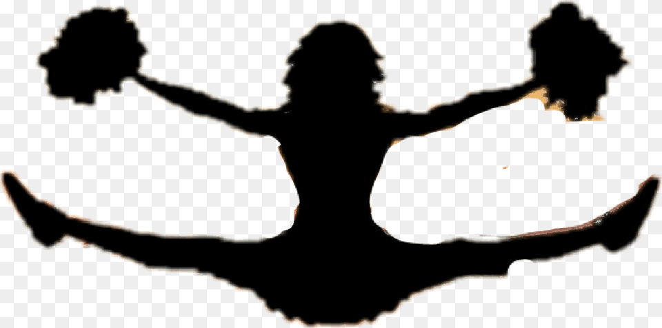 Sticker Cheer Cheerleader Cheerleading Silhouette Cheerleader, Person, Working Out, Sport, Back Png