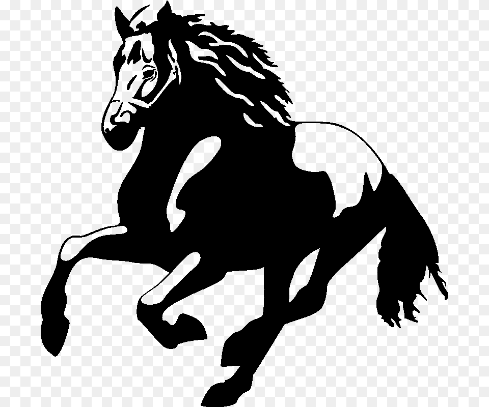 Sticker Cheval Au Galop De Face Ambiance Sticker Si Ferrari Prancing Horse Logo, Stencil, Animal, Mammal, Adult Free Png
