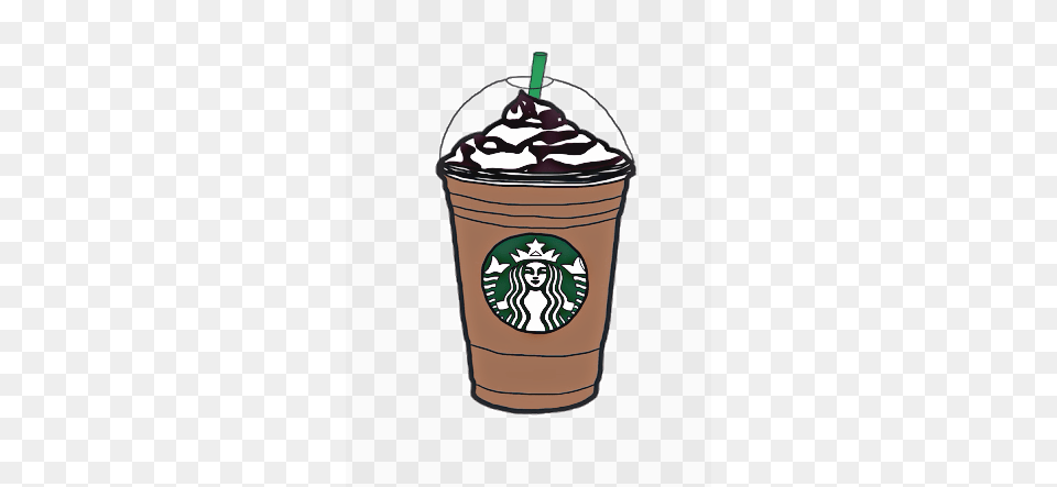 Sticker Cute Tumblr Starbucks Coffee Frappuccino Follow, Cup, Cream, Dessert, Food Png