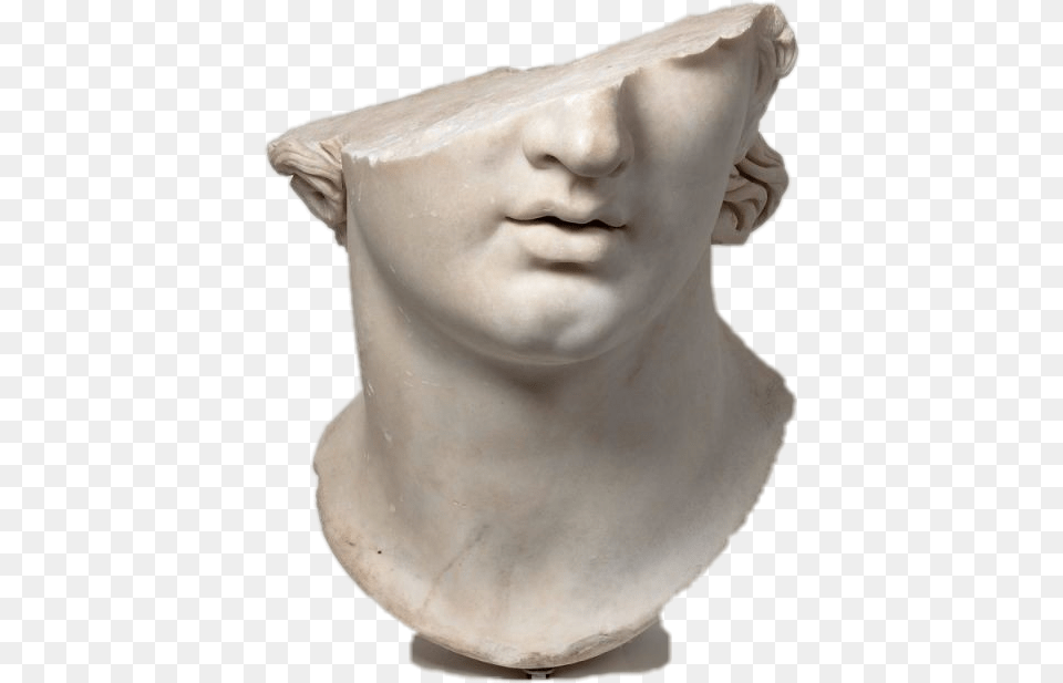 Sticker Cutout Head Bronze Greek Statue, Person, Art, Face Free Transparent Png