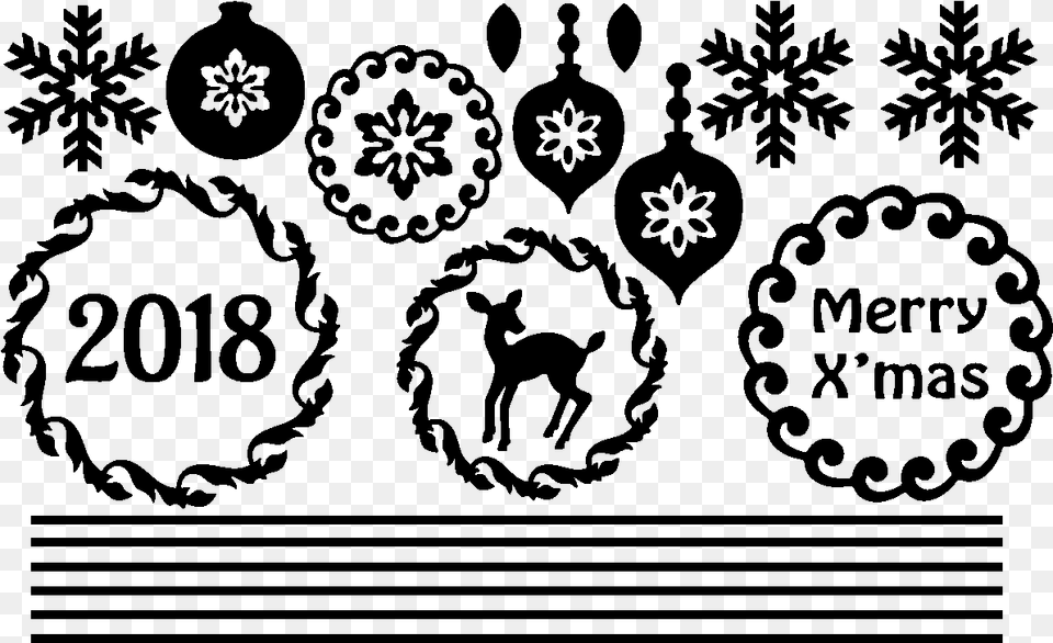 Sticker Decorations De Noel 2018 Ambiance Sticker Christ Clip Art, Gray Free Transparent Png