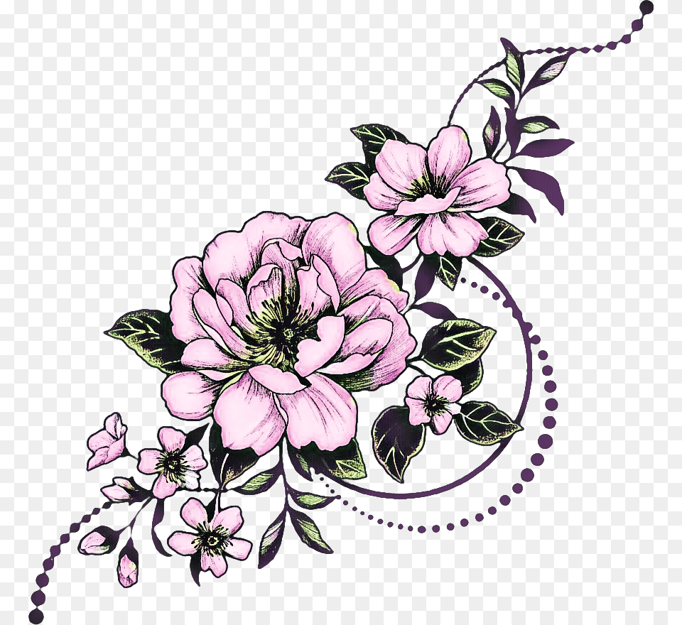 Sticker Design Flower Tattoo, Art, Floral Design, Graphics, Pattern Png