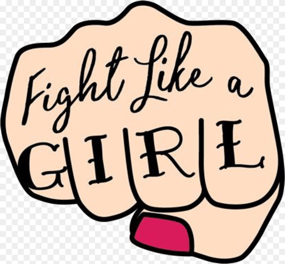 Sticker Design Tumblr Sticker Tumblr Stickers Fight Like A Girl Stickers, Body Part, Hand, Person, Text Free Png Download