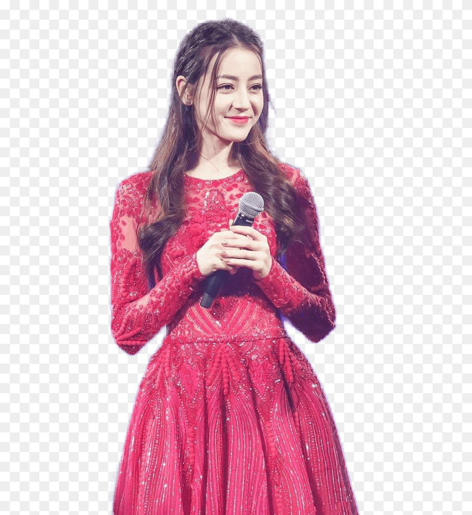 Sticker Dilireba Dilrabadilmurat Girl Actress, Adult, Person, Microphone, Woman Free Transparent Png