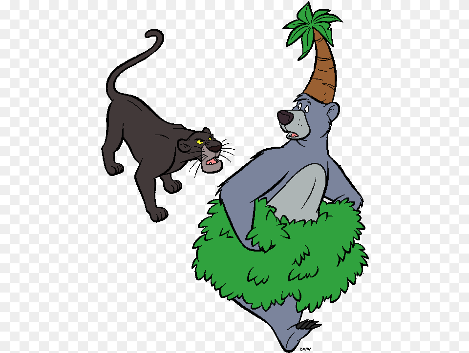 Sticker Disney Thejunglebook Baloo Bagheera Bear Jungle Book Clipart, Person, Cartoon, Face, Head Png Image