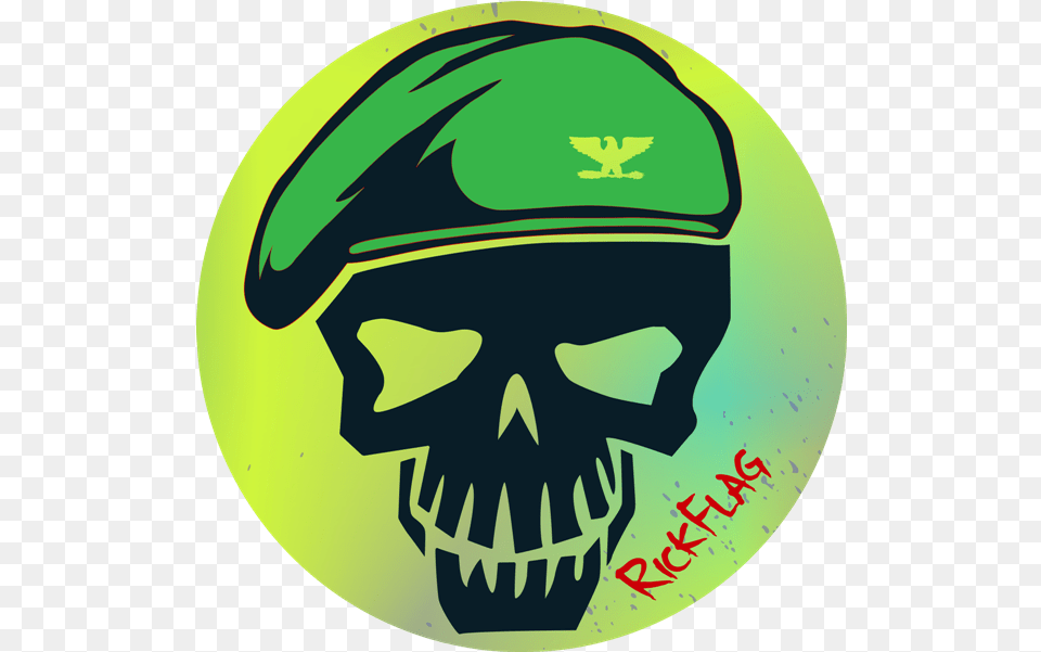 Sticker Emblem Logo Rick Flag Rick Flag Suicide Squad Logo, Helmet, Crash Helmet, Disk Free Transparent Png