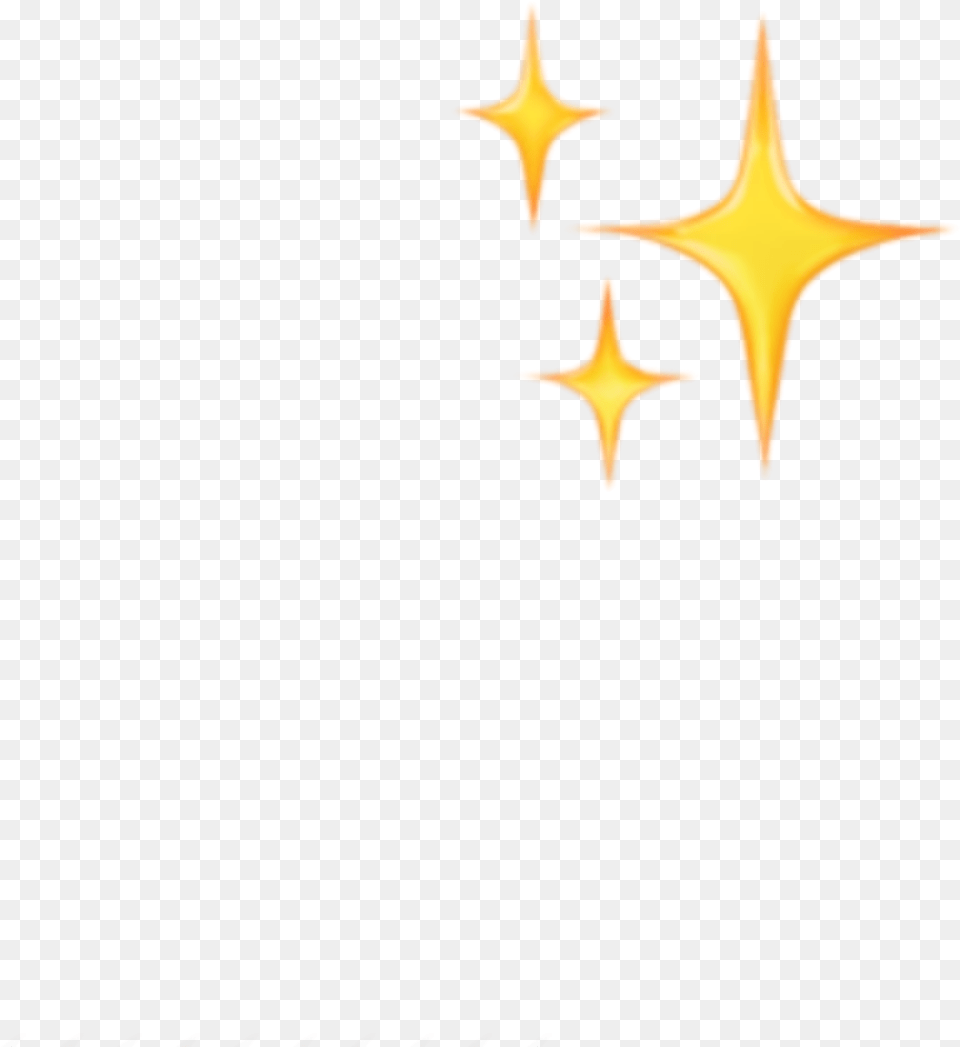 Sticker Emoji Emojis Yellow Sparkle Stars Tumblr Flag, Star Symbol, Symbol, Animal, Bird Free Png Download