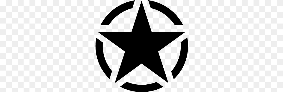 Sticker Etoile Us Army Star Royal Enfield Star Logo, Gray Png