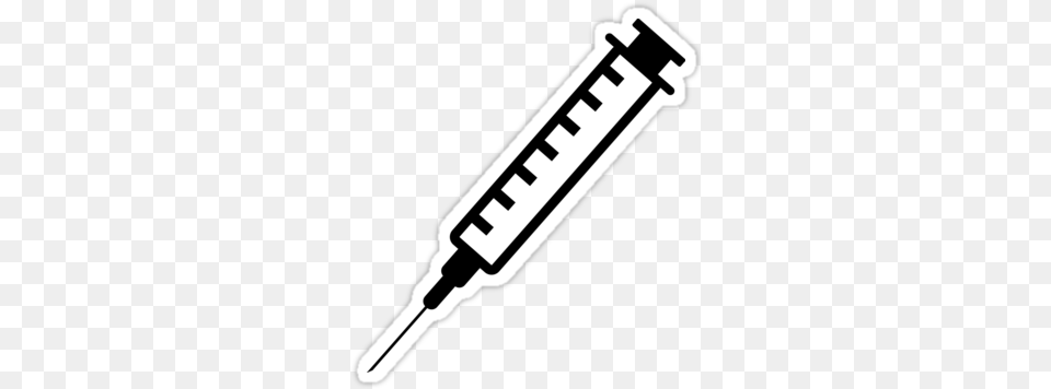 Sticker Featuring An Illustration Of A Hypodermic Needle Syringe, Injection Png Image