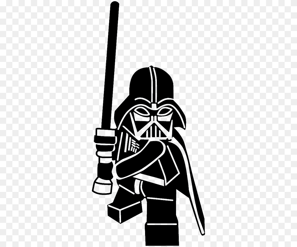 Sticker Figurine Dark Vador Lego Star Wars Silhouette, Adult, Female, Person, Stencil Free Png Download