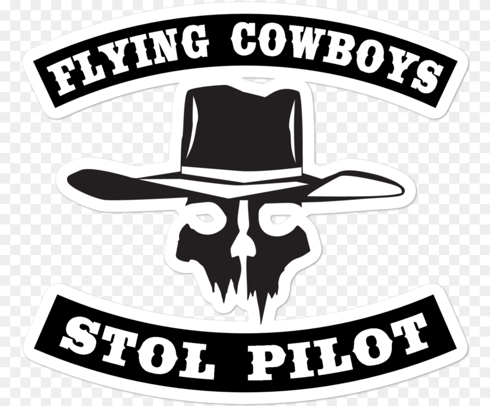 Sticker Flying Cowboys Stol Pilot Emblem, Clothing, Hat, Face, Head Free Png