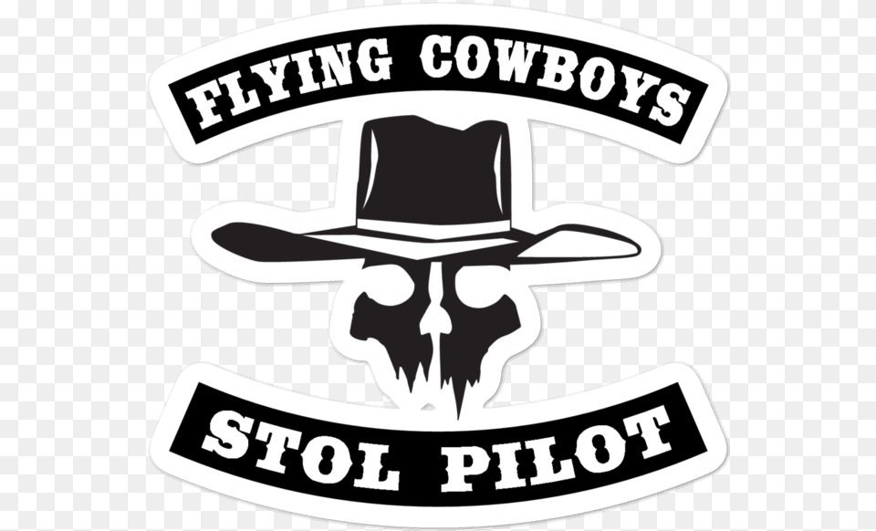 Sticker Flying Cowboys Stol Pilot Western, Clothing, Hat Free Transparent Png
