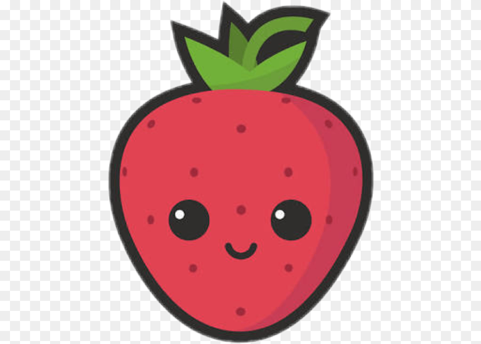 Sticker Fresa Strawberry Cute Strawberry, Berry, Food, Fruit, Plant Free Png Download