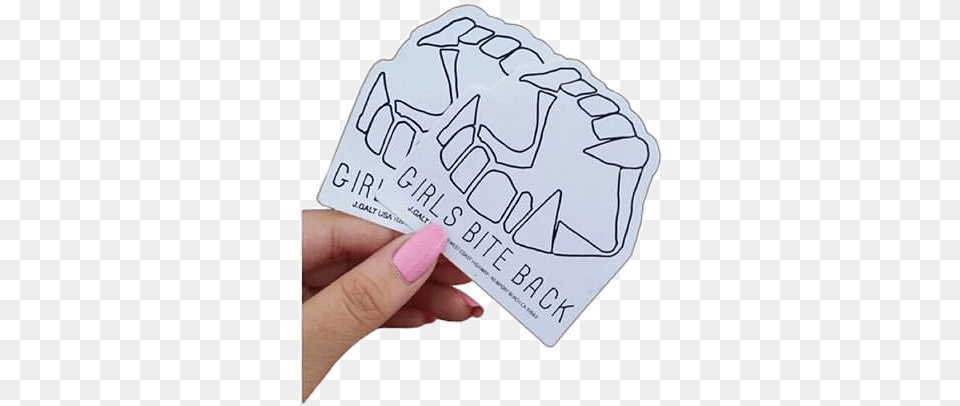 Sticker Girl Girlpower Girlsbiteback Jaws Mouth Teeth Drawing, Body Part, Hand, Person, Text Png