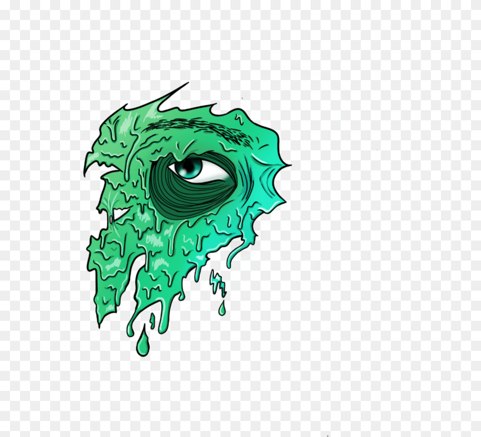 Sticker Grimeart Zombie Eye Zombie Eyes, Green, Art, Painting, Person Png Image