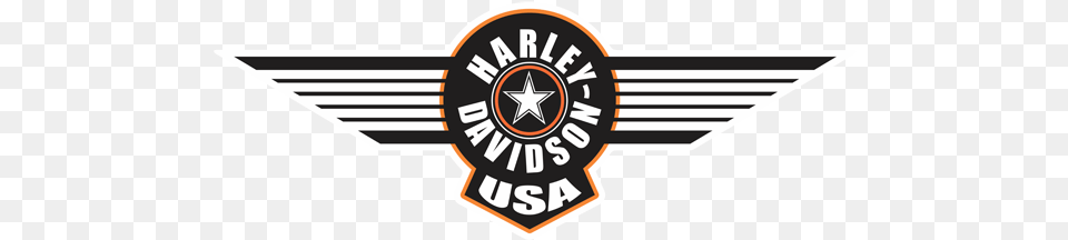 Sticker Harley Davidson Usa Muraldecalcom Graphic Design, Logo, Emblem, Symbol, Badge Free Transparent Png