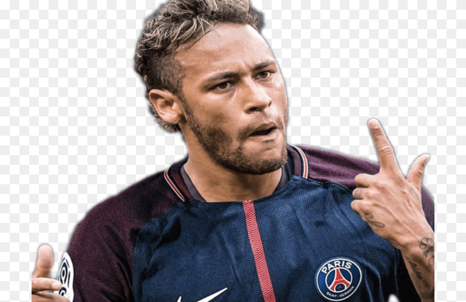 Sticker Jvc Neymar Jr Se Queda Qlf Psg Charo Paris Saint Germain Fc, Person, Neck, Head, Hand Png Image