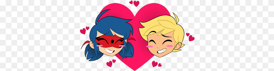 Sticker Ladybug And Adrien Miraculous Ladybug Characters Angie Nasca, Book, Comics, Face, Head Free Transparent Png