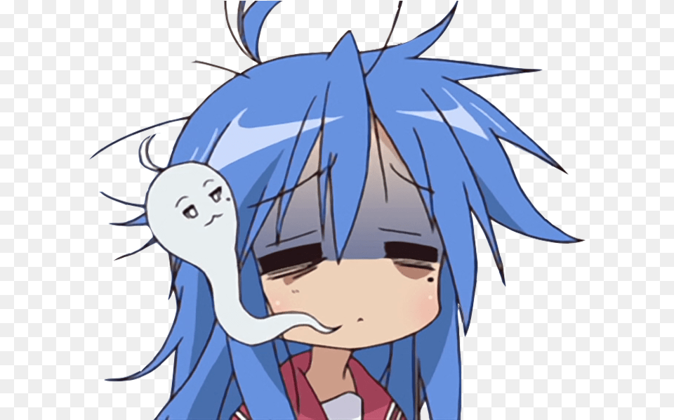 Sticker Lucky Star Konata Izumi Fatigue Defonce Kikoojap Steam Anime Animated Artwork, Book, Comics, Publication, Adult Free Png Download