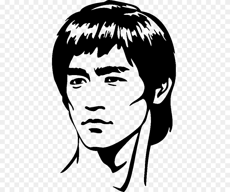 Sticker Made Of Karate, Stencil, Person, Face, Head Free Transparent Png