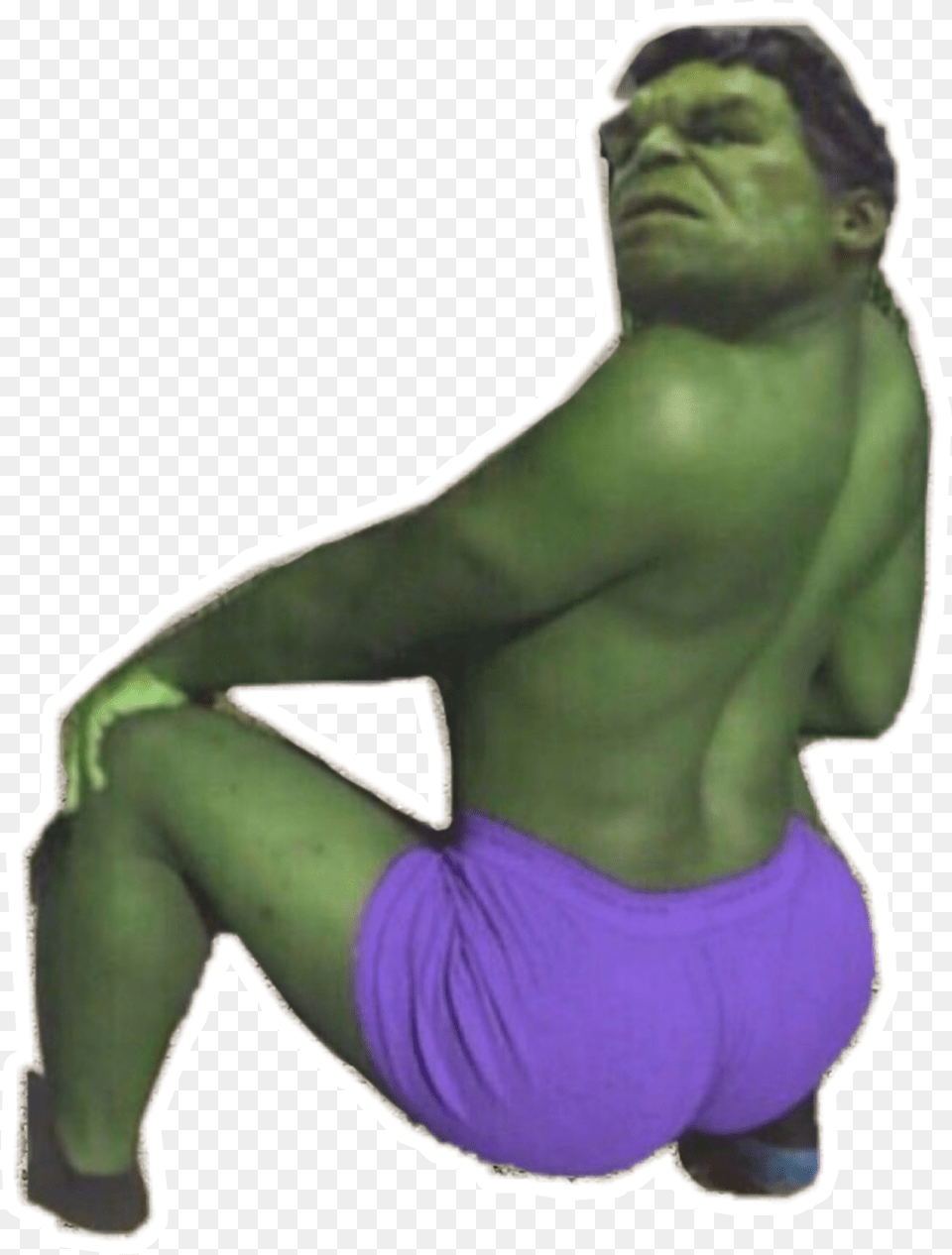 Sticker Meme Whatsapp Hulk Sexy Thicc Hulk, Adult, Male, Man, Person Png