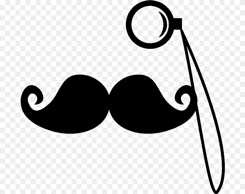 Sticker Moustache Et Monocle Ambiance Sticker, Gray Png