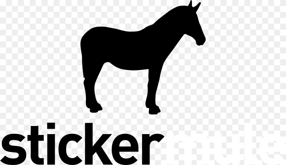 Sticker Mule Logo Black And White Mule, Text Free Png