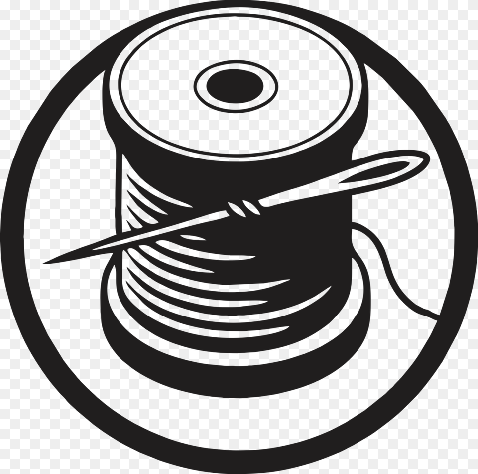 Sticker Needle And Thread, Sewing, Reel Free Transparent Png
