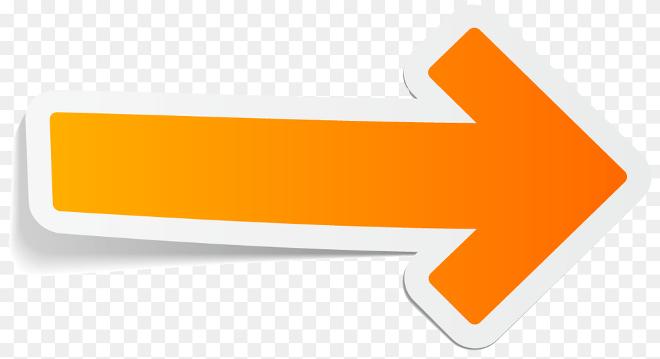 Sticker Orange Arrow Sign, Symbol, Logo Free Transparent Png