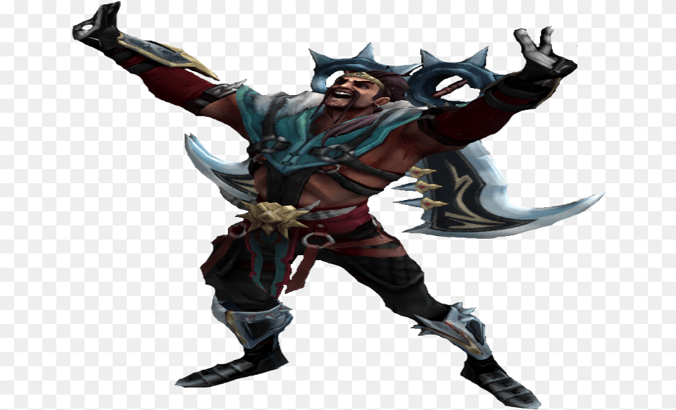 Sticker Other Draven Peace League Of Legends Lol Adc League Of Legends, Clothing, Costume, Person, Blade Png